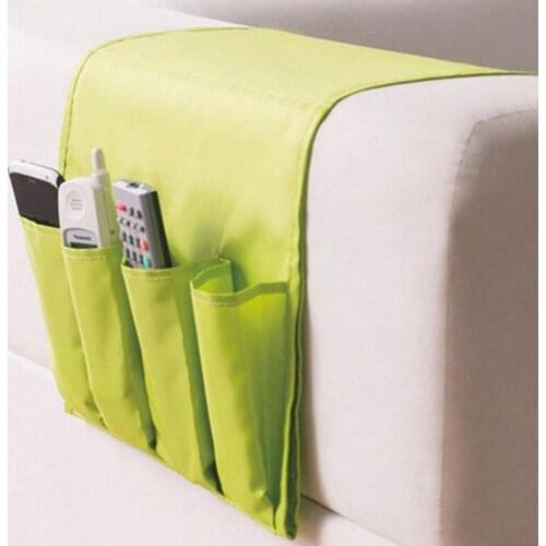 94x32cm Household Sofa Arm Rest TV Remote Control Organizer Holder 4 Pockets Chair Couch Mobile Phones Magazine Storage Bags