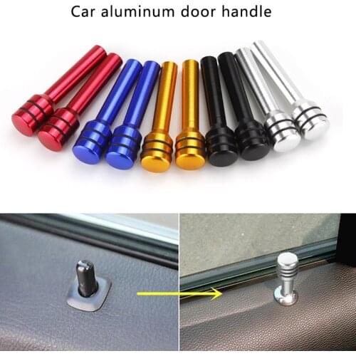 2pcs Car Truck Interior Door Lock Knob Pull Pins Aluminum Alloy Auto Car Security Door Lock Pins 49mm Universal