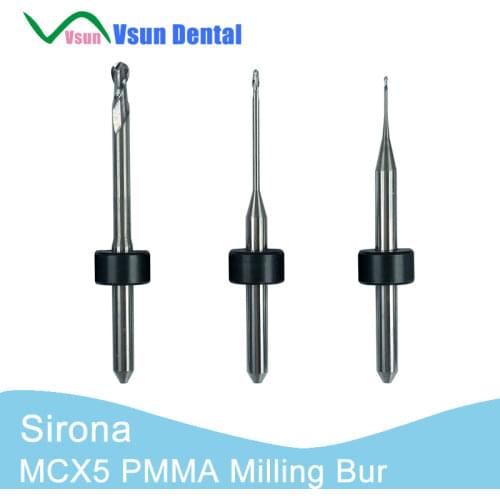 Sirona Inlab MCX5 PMMA WAX Dental Laboratory Tools CADCAM Milling Burs Cutters