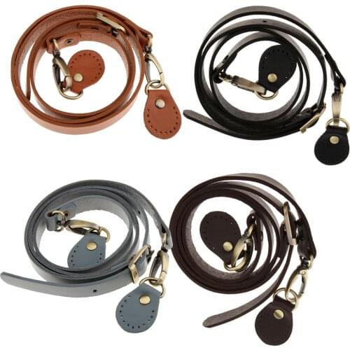 110-120cm Genuine Leather Handbag Shoulder Bag Strap Adjustable Holder Bag Accessories