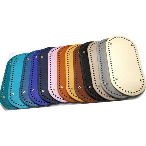 New 25x12cm PU Leather Bag Bottoms DIY Handmade Oval Long Bottom Bag Accessories for Needle Hook Handbag Crossbody Bags Bottom