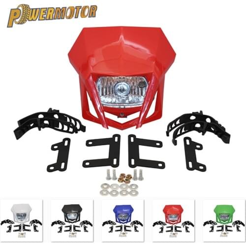 Universal Motorcycle Headlight Headlamp Fairing Farol De Milha Para Moto For HONDA XR CRF 150 230 250 450 Dirt Bike
