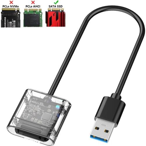 USB 3.0 To M.2 NGFF SSD Enclosure Adapter M.2 Enclosure High-speed Excellent Adapter For PCI-E SATA M.2 SSD Dropshipping