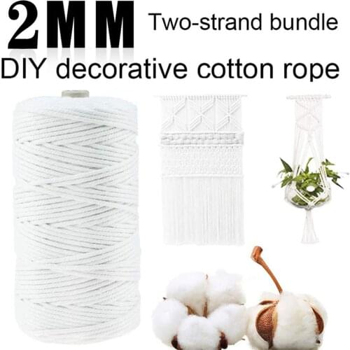 Handmade Crafts Rope Twisted Cord 100M DIY Home Textile Decoration Accessories 2mm 100m Colorful Thread