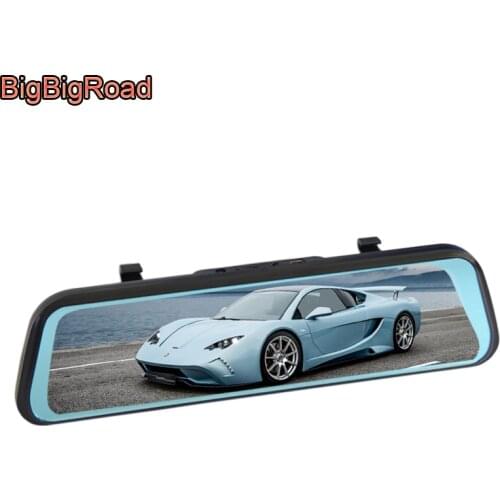 BigBigRoad Car DVR Dash Cam Camera Stream RearView Mirror Video Recorder For Ford Edge Ecosport Kuga Fiesta mk7 Titanium Transit