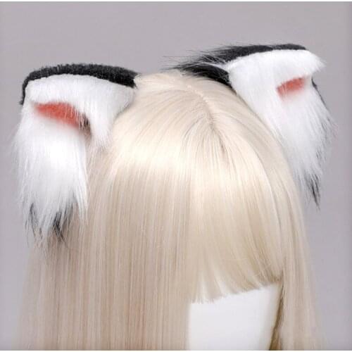 1Pair Cute Faux Fur Animal Ears Hair Clip Headwear Fox Ear Hairpin Cosplay Props Cat Ears Hair Clips For Girls Hair Accessories