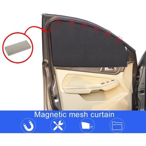 1pcs Magnetic Car Sun Shade UV Protection Side Window Sunshade Mesh Sun Visor Summer Protection Window Film Car Accessories