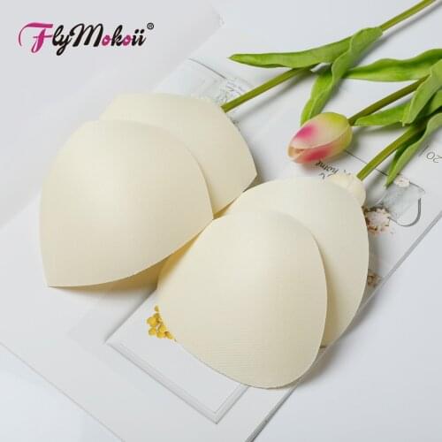 10 pairs/lot Women Summer Swimsuit Padding Inserts Thin Sponge Foam Bra Pads Chest Cup Breast Bra Bikini Insert Chest Pad