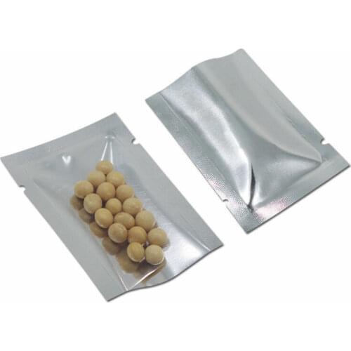 100pcs translucent vacuum Mylar foil packaging meat food fast food coffee nut heat sealing bag seasoning candy sugar cheese pow