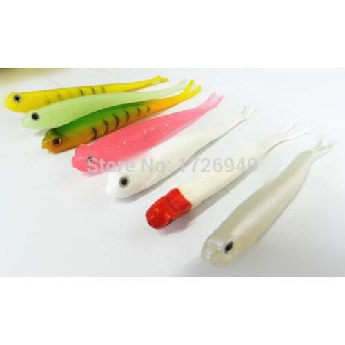 5Pcs/Lot 13cm / 8g Lure Soft Bait Jig Fish Shape Rubber Artificial Lure Open Belly Swimbait Lures Fishing Tackle