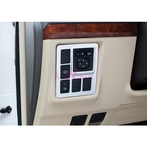 Accessories For Toyota Land Cruiser 150 Prado LC150 FJ150 2010-2017 Interior Fog Lamp Switch Overlay Trim Chrome Car-Styling