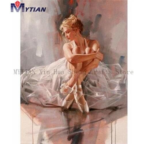 Watercolor Ballerina Full Diamond Painting Kit Embroidery Cross Stitch 5D Square Diamond Needlework Painting With Rhinestone