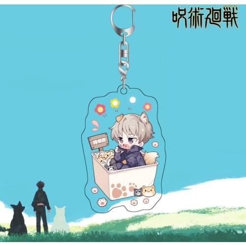 Jujutsu Kaisen Anime Acrylic Charm Keychains Toge Inumaki Sukuna Itadori Yuji Fushiguro Megumi itabag Pendant Key Ring Toy Gifts