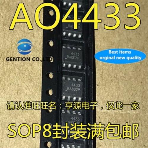 30Pcs AO4433 SOP8 P-channel of MOSFET 30V 4433 in stock 100% new and original