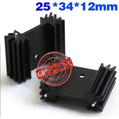 Free Ship with tracking 100pc high quality aluminum Mos heatsink 25*34*12MM IC heatsink Transistor radiator