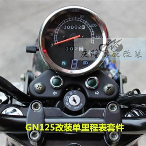The GN125 Motorcycle Retro Retro Modified Single Odometer Kit Mimics The GN125 Retrofitted Storm Gauge Bracket Electric Door