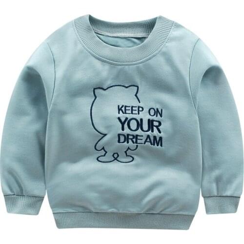 2017designer boys sweatshirt cotton t shirt for boys cartoon outwear 12m6years kids clothes spring autumn boys tops tees clothes