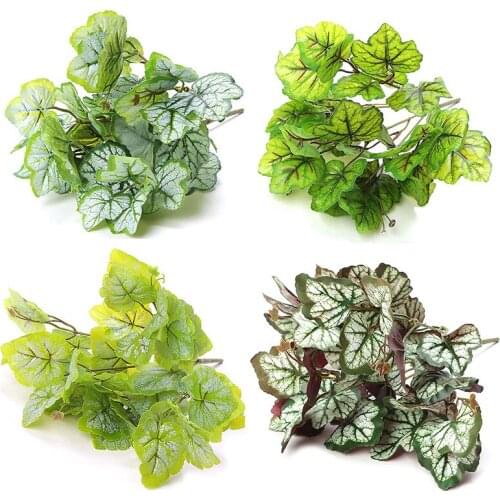 Artificial Plants Green Grass Plastic flower Simulation Leaves Green Plant Fake leaf plant for Home Garden Decor plastic grass