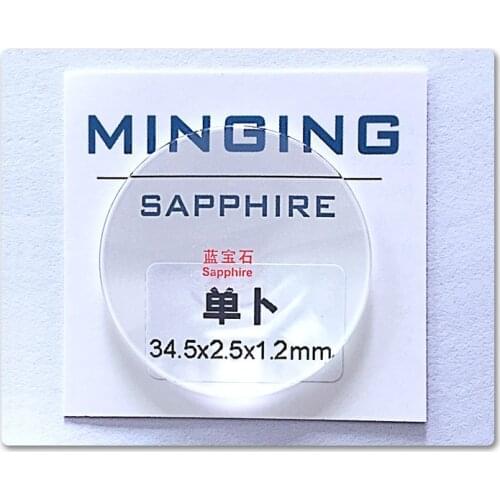 Hot! Free Shipping 1pc 1.2mm Single Dome Convex Real Sapphire Crystal from size 30mm to 39.5mm