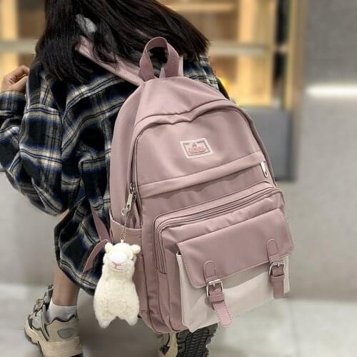 Trendy Women Travel Backpack High Quality Waterproof Nylon Schoolbag for Teenage Girls Boys Student Book Laptop Rucksack mochila
