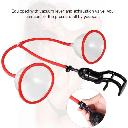 Utimi Breast Pump Manual Breast Stimulator Suction Pump for Female, Clear Scale, Pink