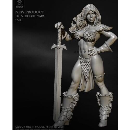 H75mm 1/24 Resin model kits figure colorless and self-assembled TD-2588