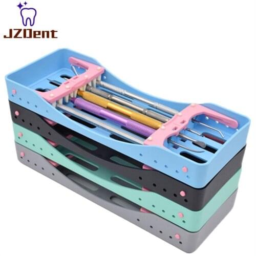 Dental New Arrival 5 Holders 135℃ Sterilization Box Autoclavable Instrument for Dental Tools Dentist Lab Instrument