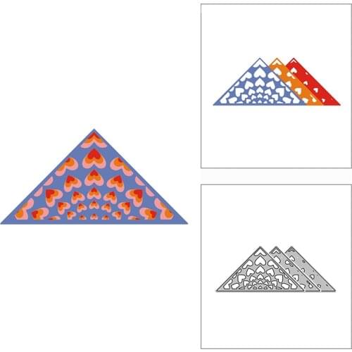 New Layered Hearts Rays Flag Frame 2021 Metal Cutting Dies for DIY Scrapbooking and Card Making Embossing Decor Craft No Stamps