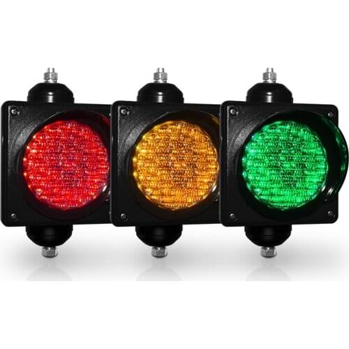 Single unit 100mm red yellow green color led traffic lights