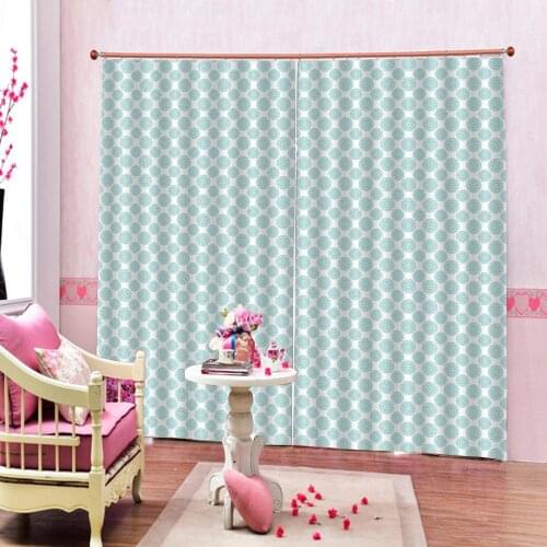 Custom Modern European Style Flowers Curtain For living room bedroom Cloth Blackout Drapes Decor Sets (Left and Right Side)