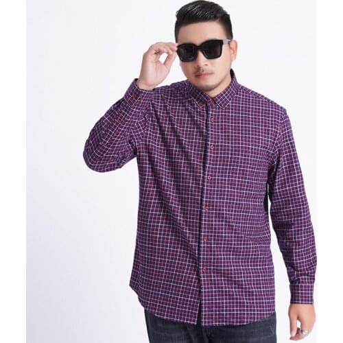 Large Size 5xl 6xl 7xl 8xl 2020 NEW Spring Autumn Mens Slim Fit Men Long Sleeve Shirt Men Plaid Shirt Male Casual Men Shirt