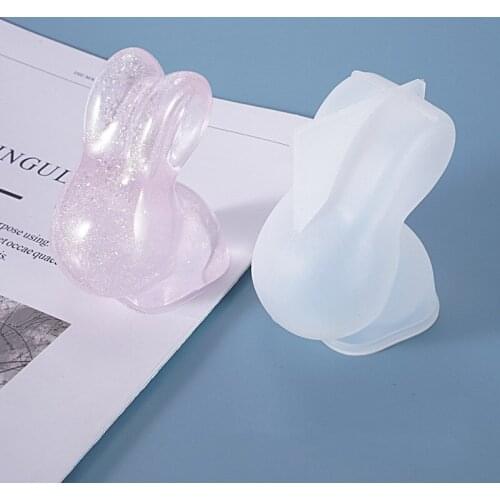 DIY Crystal Resin Epoxy Mold Three-dimensional Rabbit Cute Doll Yutu Long-eared Rabbit Silicone Mold