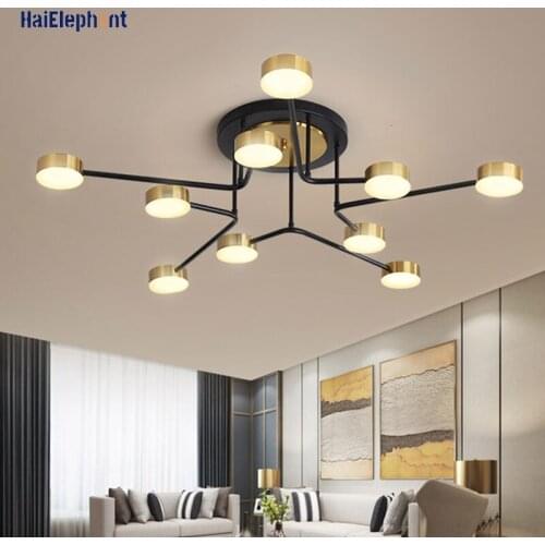 Golden Luxuxy Modern LED Chandelier Lighting For Living Dining Room Bedroom Home Deco Lamps Indoor Lights Luminaria Fixtures