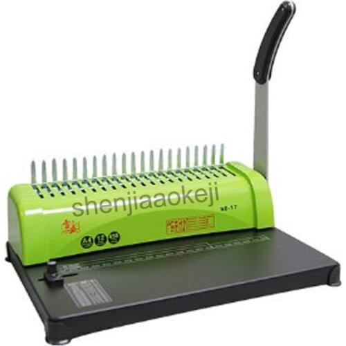 A4 size rubber ring Binding Machine SD-17 Clip Bar Punching Machine manual Binder Comb Binding Machine 15sheets binding 1pc