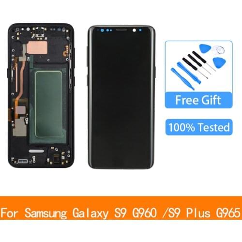 Super Amoled For Samsung Galaxy S9 Plus LCD Display G965F Touch Screen Digitizer For Samsung S9 LCD G960F Replacement Parts