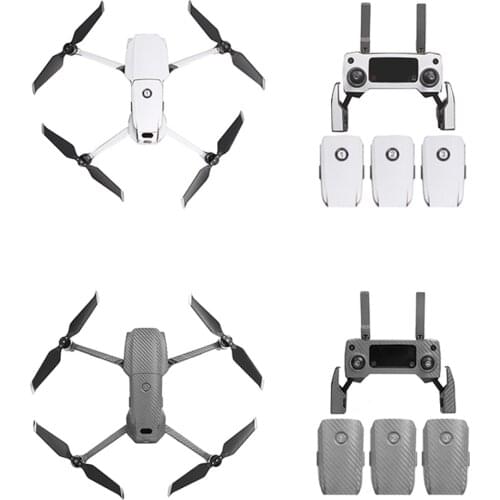 Carbon Fiber Vinyl Skin Decal for Battery Waterproof Sticker For DJI Mavic 2 PRO/Mavic 2 Zoom- Included Drone and 3 Battery skin