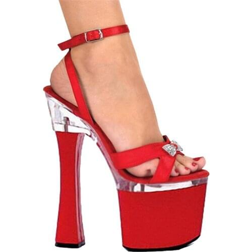 18 cm Dance high with waterproof stage model runways sandals bride wedding Dance Shoes