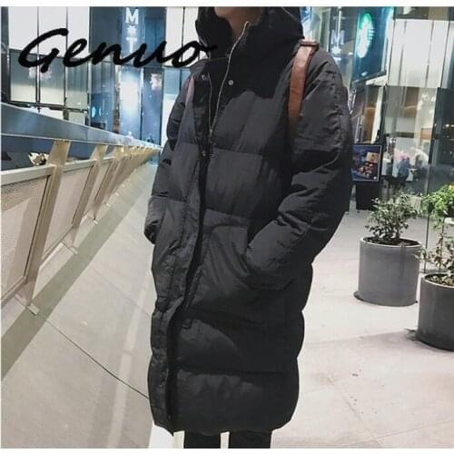 High Quality Winter Jacket Men Hooded Thicken Warm Parka Coat Casual Slim Mens Overcoat Long Slim Cotton Padded Jacket M-5XL