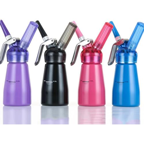 Supreme Quality 1/2 pt (0.25L) Whipped Cream Dispenser, Professional Aluminum Cream Whipper With Translucent Head(00281)