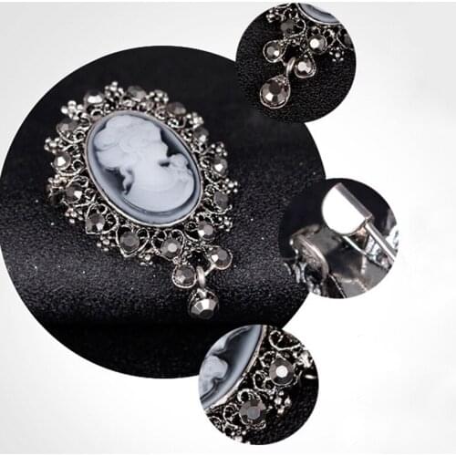 Lady Vintage Cameo Victorian Style Wedding Party Women Pendant Brooch Pin Dropshipping
