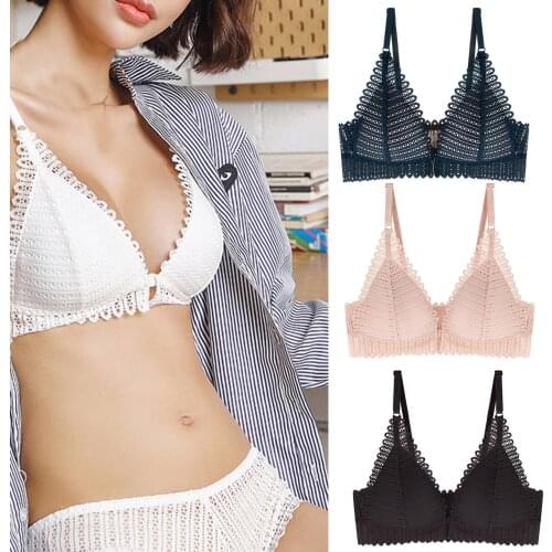Plus Size Sexy Lace Bras For Women Underwired Hollow Out Bra Women Fashion Lingerie Push Up Seamless Adjustable Underwear Bra