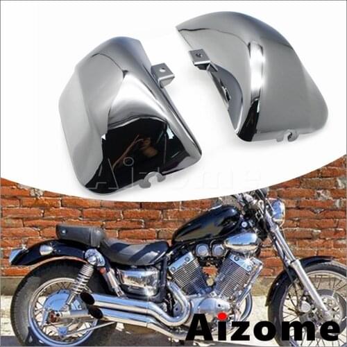 1Pair Chrome Side Fairing Battery Cover Motorcycle Cowling Guard for Yamaha Virago XV535 XV400 XV 535 XV 400 2021 2020 2019 2018