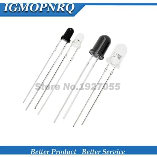 100PCS F3 F5 3MM 5MM 940nm LEDs infrared emitter and receiver Infrared to tube For arduino