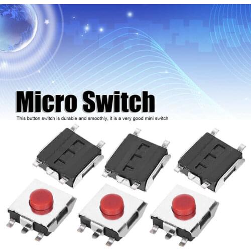 200Pcs Tactile Push Button Switch Electronic Product Light Touching Patch 6 x 6 x 3.1mm Micro Switch
