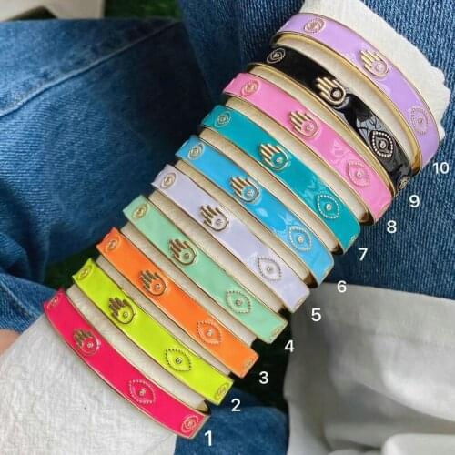 5pcs/lot New design plated bangle, colorful enamel big single bangle,popular plated bracelet cheap wholesale