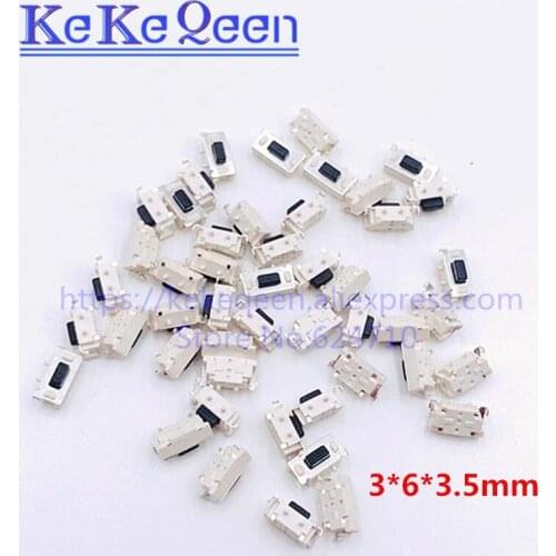 50Pcs/Lot Touch switch 3*6*3.5 mm 3x6x3.5 SMD MP3 MP4 MP5 Tablet PC button Bluetooth headset remote control micro switch