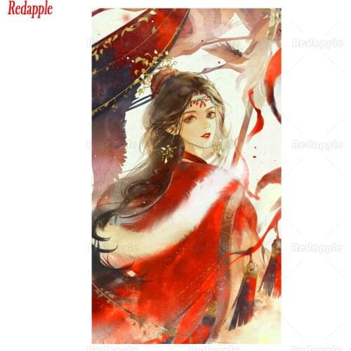 5D DIY Diamond Painting Abstract art, retro oriental beauty, Full Square Round Drill Embroidery Cross Stitch 5D icon gift Home