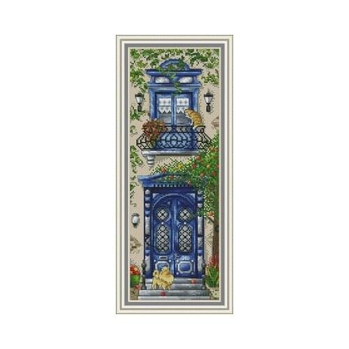 Balcony series 4 Counted Cross Stitch 11CT 14CT 18CT DIY Chinese Cross Stitch Kits Embroidery Needlework Sets