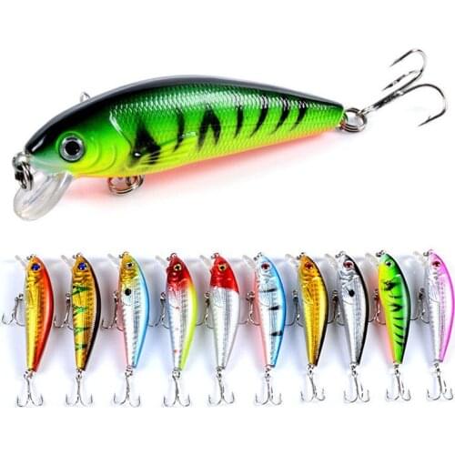 Free Shipping 7.2cm_8.7g Depth 0.3-1.2m Artificial Bait Fishing Lure Minnow Popper Wobbler Minnow Topwater Crankbait YU017
