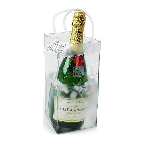 2pcs PVC plastic transparent ice wine barrel ice grape red wine ice cold and cold insulation single portable portable bag
